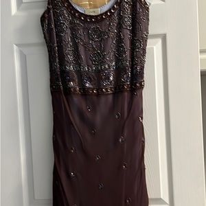 Evening dress with sequins in silk